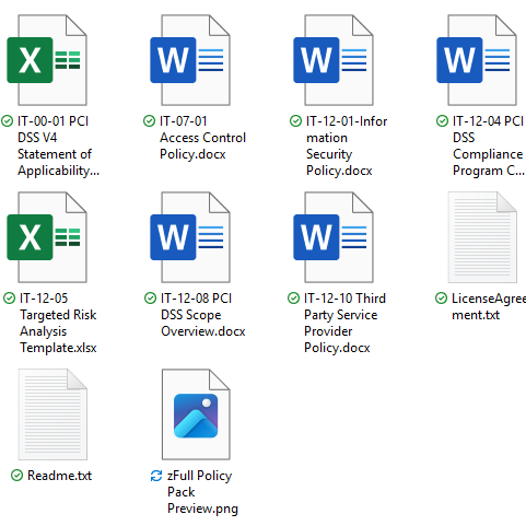 PCI V4 Policy Templates