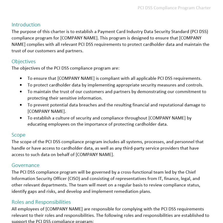 PCI V4 Policy Templates (All) PCI Policies